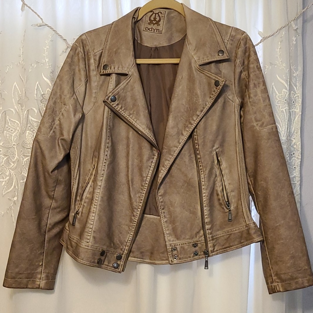 Faux leather jacket